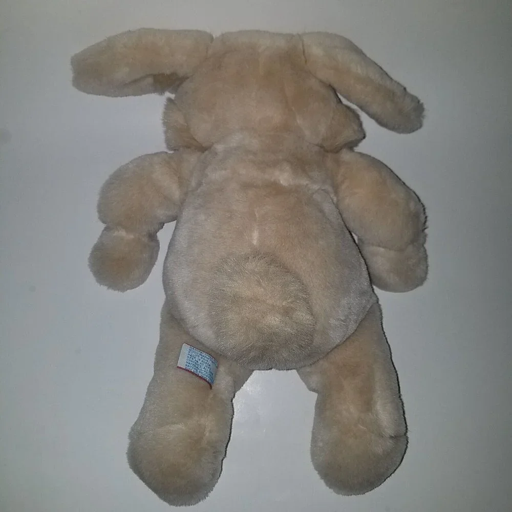 VTG Heartline Tan Brown Bunny Rabbit Plush Lovey Stuffed Animal Toy Easter 1988